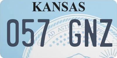 KS license plate 057GNZ