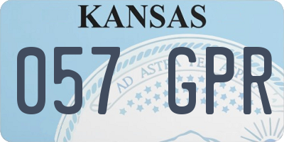 KS license plate 057GPR