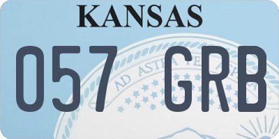 KS license plate 057GRB