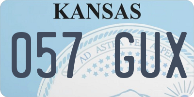 KS license plate 057GUX