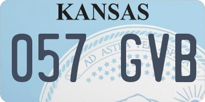 KS license plate 057GVB