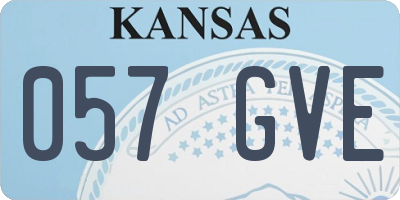 KS license plate 057GVE