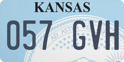 KS license plate 057GVH
