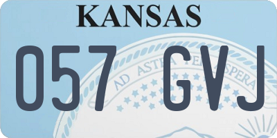 KS license plate 057GVJ