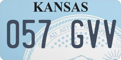 KS license plate 057GVV