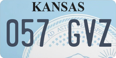 KS license plate 057GVZ