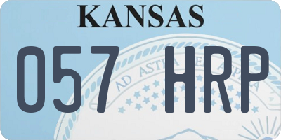 KS license plate 057HRP