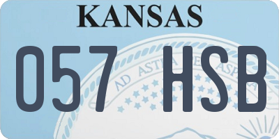 KS license plate 057HSB