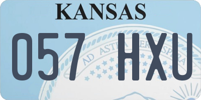 KS license plate 057HXU