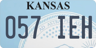 KS license plate 057IEH