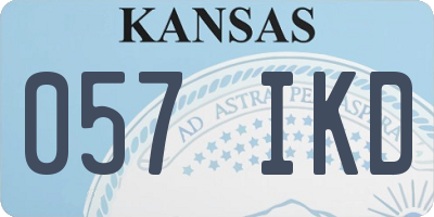 KS license plate 057IKD