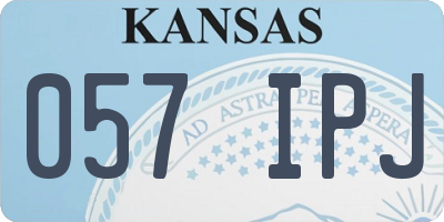 KS license plate 057IPJ