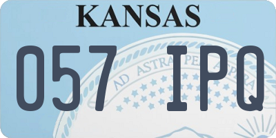 KS license plate 057IPQ