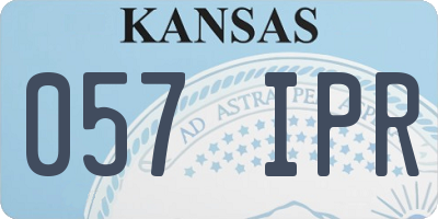 KS license plate 057IPR