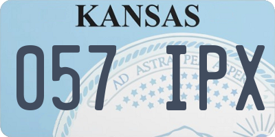 KS license plate 057IPX