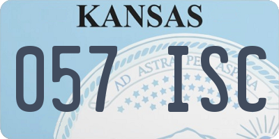KS license plate 057ISC