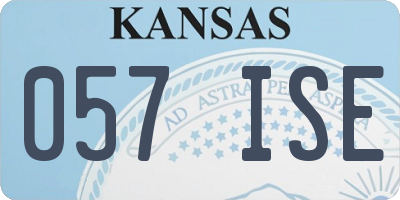 KS license plate 057ISE