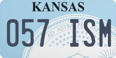 KS license plate 057ISM