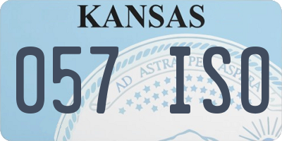 KS license plate 057ISO