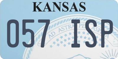 KS license plate 057ISP