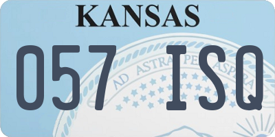 KS license plate 057ISQ