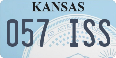 KS license plate 057ISS