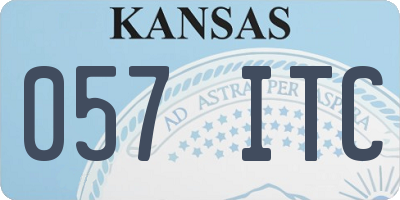KS license plate 057ITC