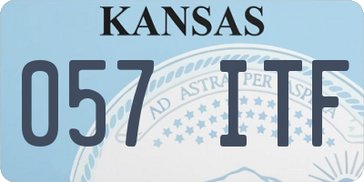 KS license plate 057ITF