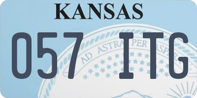 KS license plate 057ITG