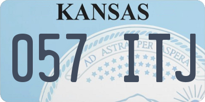 KS license plate 057ITJ