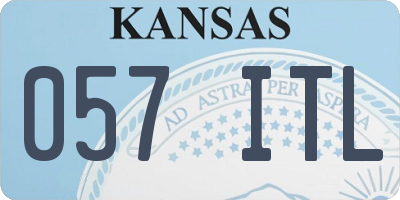 KS license plate 057ITL