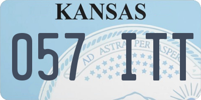 KS license plate 057ITT
