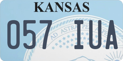 KS license plate 057IUA