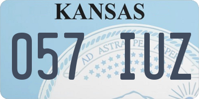 KS license plate 057IUZ