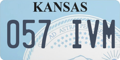 KS license plate 057IVM