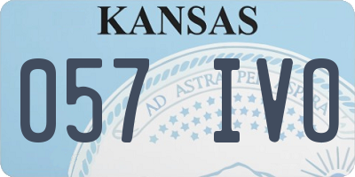 KS license plate 057IVO