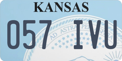 KS license plate 057IVU