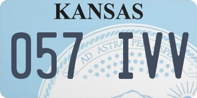 KS license plate 057IVV