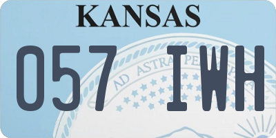 KS license plate 057IWH