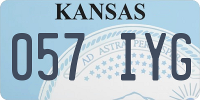 KS license plate 057IYG