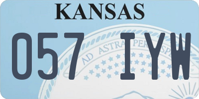 KS license plate 057IYW