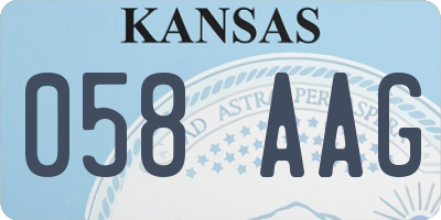 KS license plate 058AAG