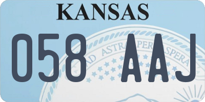 KS license plate 058AAJ