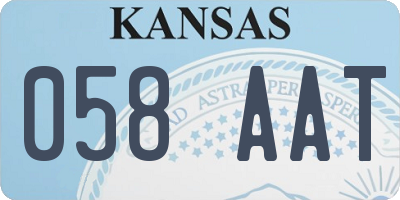 KS license plate 058AAT