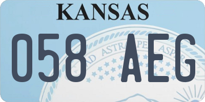 KS license plate 058AEG