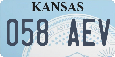 KS license plate 058AEV