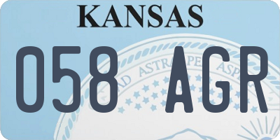 KS license plate 058AGR
