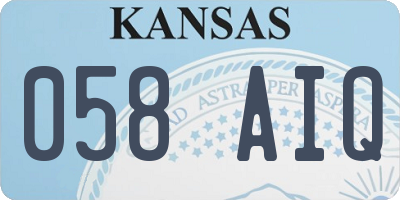 KS license plate 058AIQ