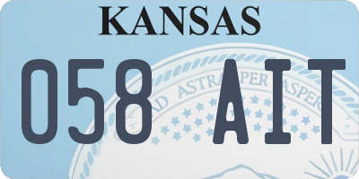 KS license plate 058AIT