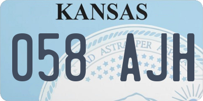 KS license plate 058AJH